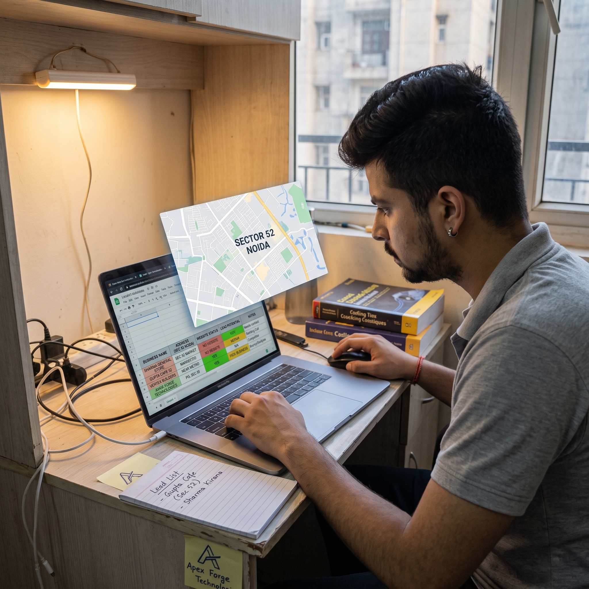 Researching local Noida businesses that need websites